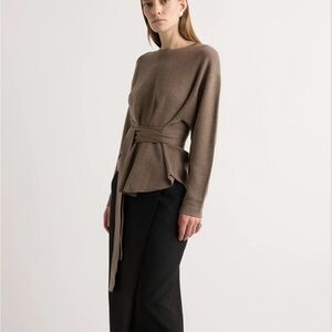 Modern Citizen Taupe Wrap Sweater